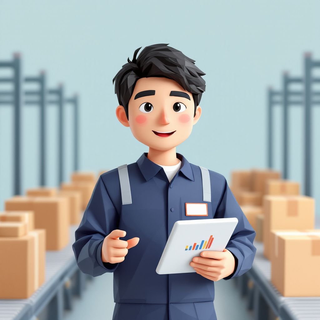 庫内リーダー・スーパーバイザーのキャラクターイラスト